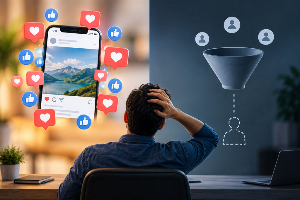 Why Are Your Social Media Posts Getting Likes but No Leads?